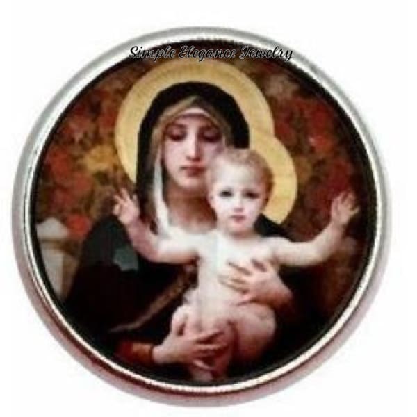 Mary and Baby Jesus Snap Charm for Snap Charm Jewelry - Snap Jewelry