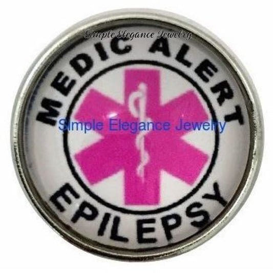 Medical Alert Epilepsy Snap 20mm for Snap Charm Jewelry - Snap Jewelry