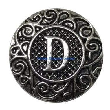 Metal Alphabet Snap A-Z 18mm - D - Snap Jewelry