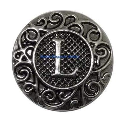 Metal Alphabet Snap A-Z 18mm - L - Snap Jewelry