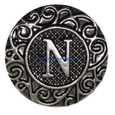 Metal Alphabet Snap A-Z 18mm - N - Snap Jewelry