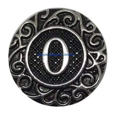Metal Alphabet Snap A-Z 18mm - O - Snap Jewelry