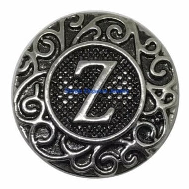 Metal Alphabet Snap A-Z 18mm - Z - Snap Jewelry
