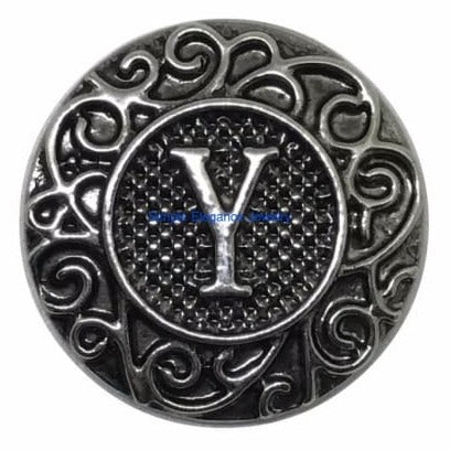 Metal Alphabet Snap A-Z 18mm - Y - Snap Jewelry