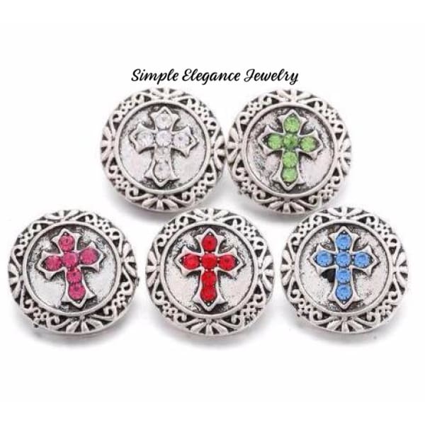 Metal Filigree Cross Snap 20mm for Snap Jewelry - Snap Jewelry