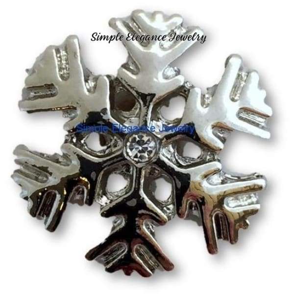 Metal Rhinestone Snowflake Snap 20mm for Snap Jewelry - Snap Jewelry