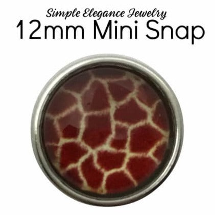 Mini Animal Print Snap Charm-12mm for Snap Jewelry - 1936 - Snap Jewelry