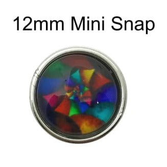 Mini Rainbow Swirl Snap Charm-12mm for Snap Jewelry - 1939 - Snap Jewelry