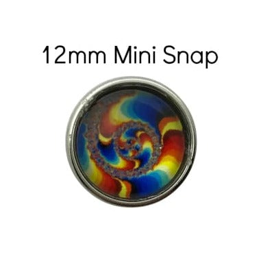Mini Rainbow Swirl Snap Charm-12mm for Snap Jewelry - 1945 - Snap Jewelry