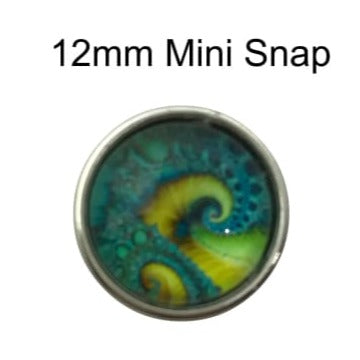 Mini Rainbow Swirl Snap Charm-12mm for Snap Jewelry - 1949 - Snap Jewelry