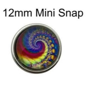 Mini Rainbow Swirl Snap Charm-12mm for Snap Jewelry - 1951 - Snap Jewelry
