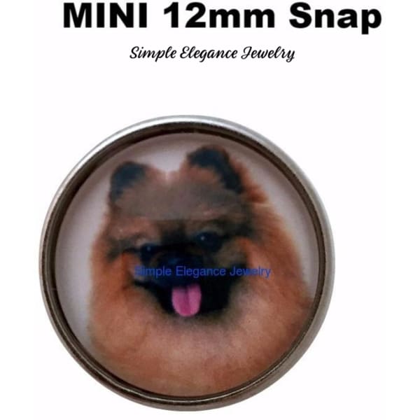 MINI SNAP----Pomeranian Dog Snap 12mm for Snap Jewelry - Snap Jewelry