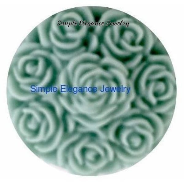 Mint Green Acrylic Roses 20mm for Snap Jewelry - Snap Jewelry