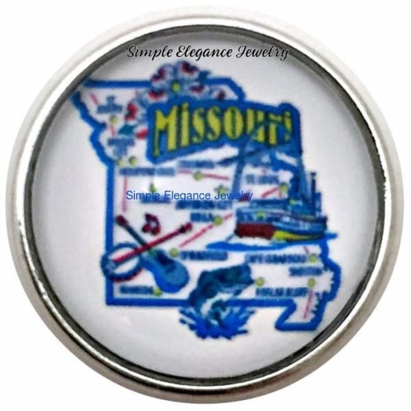 Missouri State Snap 20mm for Snap Charm Jewelry - Snap Jewelry