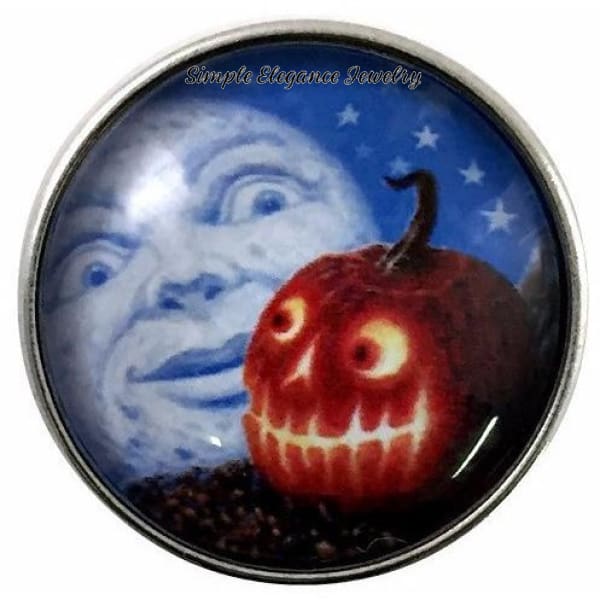 Moon-Jack-O-Lantern Snap 20mm for Snap Jewelry - Snap Jewelry