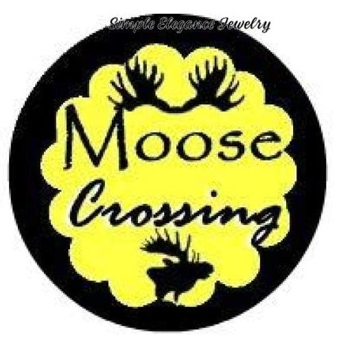 Moose Crossing Snap Charm 20mm for Snap Jewelry - Snap Jewelry