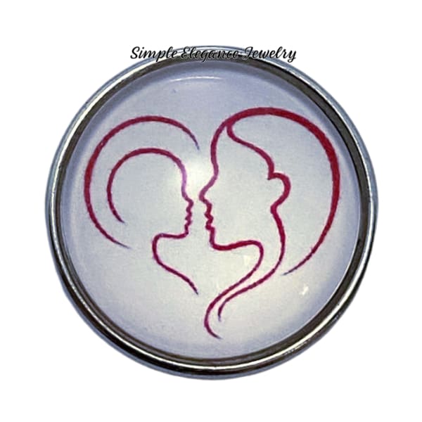 Mother and Child Snap Charm 20mm - Snap Jewelry