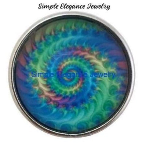 Multi Colored Swirl Snap 20mm - Snap Jewelry