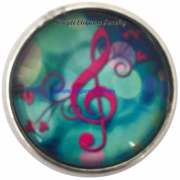 Music Cleft Note Snap 20mm for Snap Charm Jewelry - Snap Jewelry