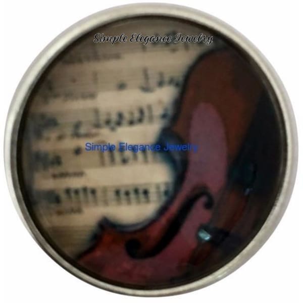 Music-Violin Snap 20mm for Snap Charm Jewelry - Snap Jewelry