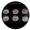 Mustache Rhinestone 12mm MINI for Snap Charm Jewelry - Irridescent MINI - Snap Jewelry