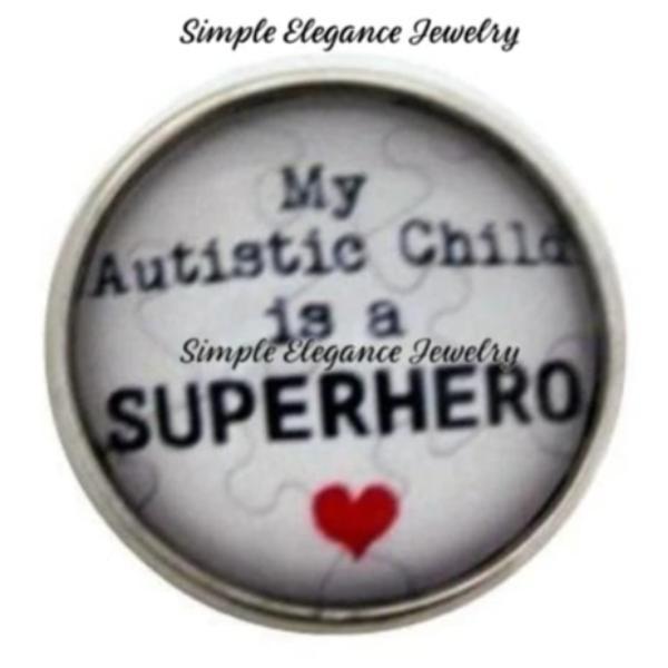 Autism Snap Charm 20mm for Snap Jewelry - Snap Jewelry