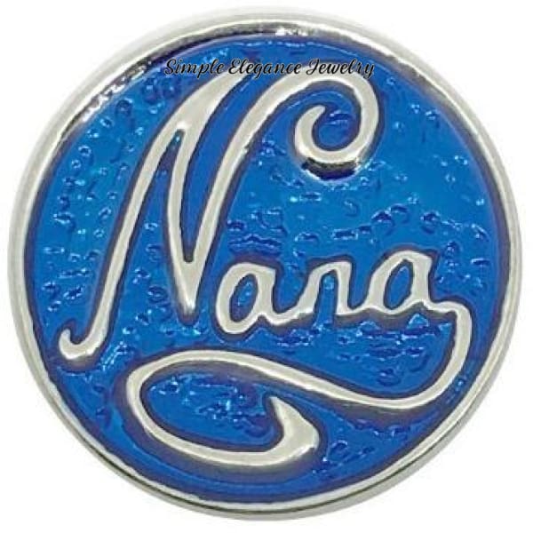Nana Blue Metal Snap 20mm for Snap Jewelry - Snap Jewelry