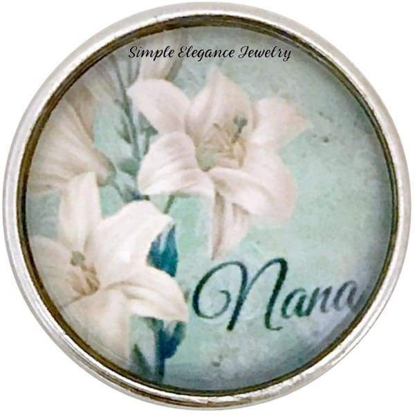 Lily Nana Snap Charm 20mm for Snap Jewelry - Snap Jewelry