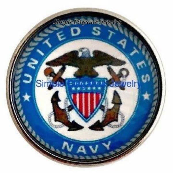 Navy Military Snap Charm 20mm - Snap Jewelry