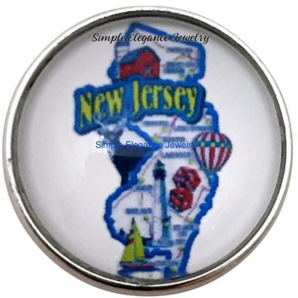 New Jersey State Snap 20mm for Snap Jewelry - Snap Jewelry