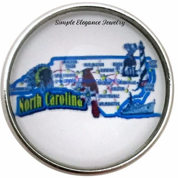 North Carolina State Snap 20mm for Snap Charm Jewelry - Snap Jewelry