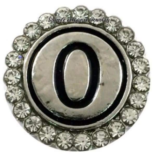 Number Snaps (0-9 To Choose From) Rhinestone Snap Charm 20mm - Snap Jewelry