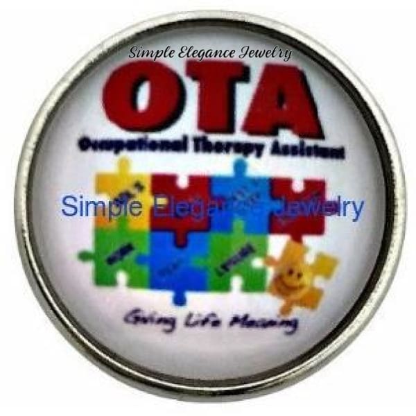 Occupational Therapist Assistant Snap 20mm for Snap Jewelry - Snap Jewelry