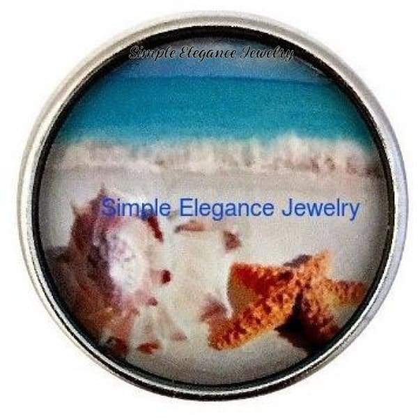 Ocean Scene Snap Charm 20mm For Snap Jewelry - Snap Jewelry