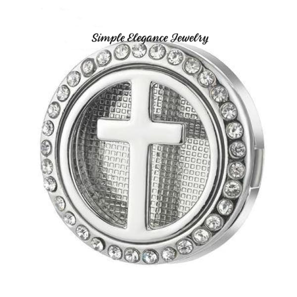 Oil/Perfume Deffuiser Snap Charm 20mm for Snap Jewelry-Simple Elegance Jewelry - Cross / Purple - Snap Jewelry