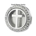 Oil/Perfume Deffuiser Snap Charm 20mm for Snap Jewelry-Simple Elegance Jewelry - Cross / Purple - Snap Jewelry