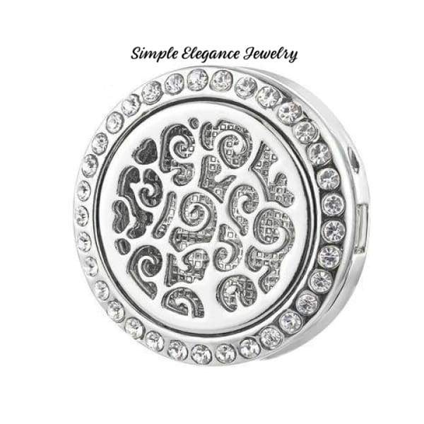Oil/Perfume Deffuiser Snap Charm 20mm for Snap Jewelry-Simple Elegance Jewelry - Filigree / White - Snap Jewelry