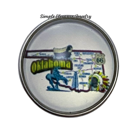 Oklahoma State Snap Charm 20mm - Snap Jewelry