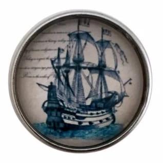 Old Sailing Ship Snap 20mm for Snap Jewelry - Snap Jewelry