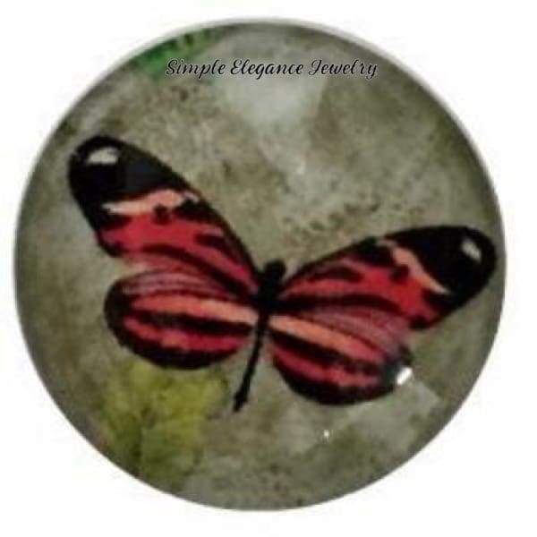 Orange Butterfly Snap Charm 18mm for Snap Jewelry - Snap Jewelry
