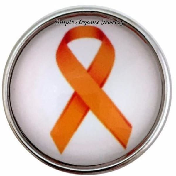 Orange Ribbon Snap 20mm for Snap Jewelry - Snap Jewelry