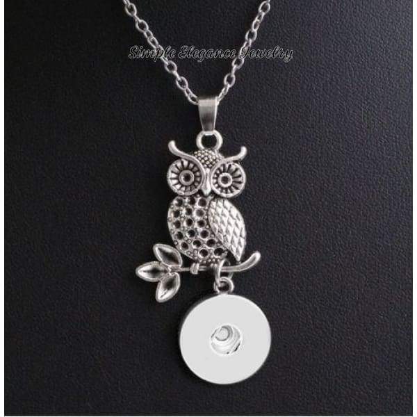 Owl Snap Dangle 20mm Snap Necklace-Simple Elegance Jewelry - Snap Jewelry