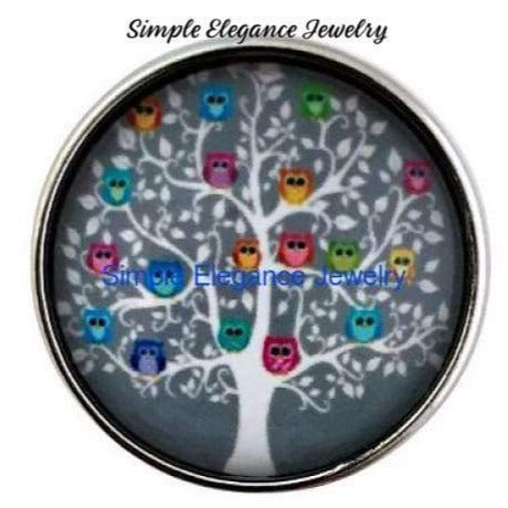 Owls in Tree of Life Snap 20mm - Snap Jewelry