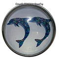 Painted Dolphin Snap Charm 20mm - Snap Jewelry