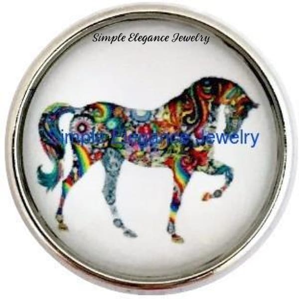 Painted Horse 20mm Snap - Snap Jewelry