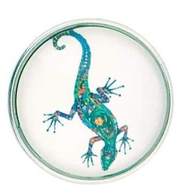 Painted Lizard Snap 20mm - Snap Jewelry