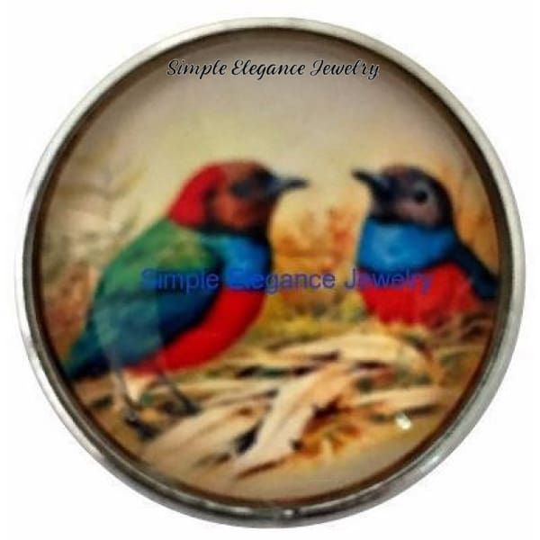 Painting Bunting Bird Snap Charm 20mm for Snap Jewelry - Snap Jewelry