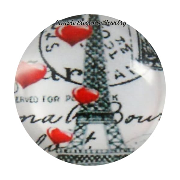 Paris Snap Charm 20mm for Snap Charm Jewelry - Snap Jewelry