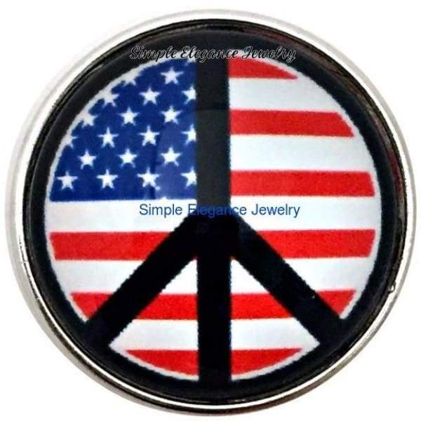 Peace Flag Sign 20mm for Snap Charm Jewelry - Snap Jewelry