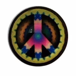 Peace Sign Snap Charm 18mm - Snap Jewelry